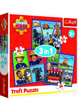 Puzzle 3w1 Strażak Sam Dzień Strażaka Sama