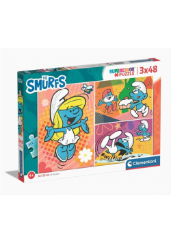 Puzzle 3x48 Supercolor Smerfy