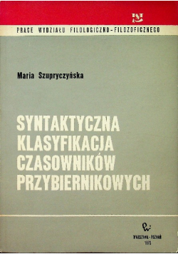 Syntaktyczna klasyfikacja czasowników przybiernikowych
