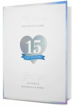 Karnet B6 Rocznica ślubu Kryształowa HM200-2526
