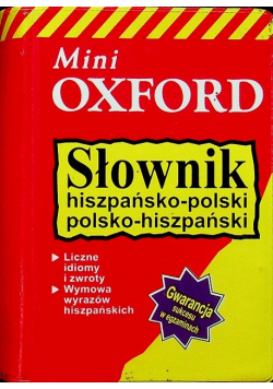 Słownik hiszpańsko polski polsko hiszpański Mini