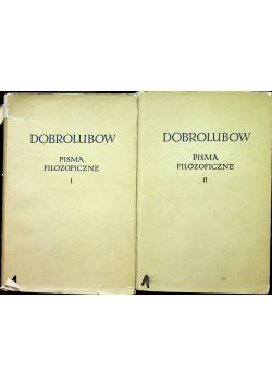 Dobrolubow Pisma filozoficzne 2 tomy