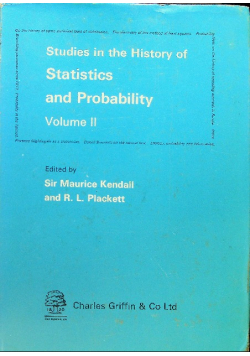 Studies in the history of statistics and probability Volume II