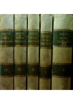 Storia Degli Italiani  Około 1854 r. 5 tomów