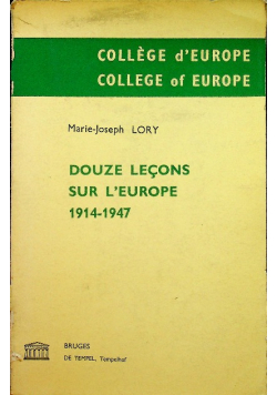 Douze lecons sur l europe 1914 1947
