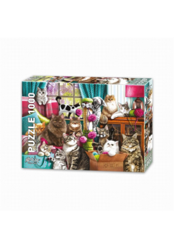 Puzzle 1000 Koty w domu