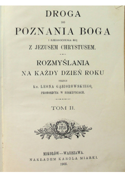 Droga do Poznania Boga Tom II 1905 r
