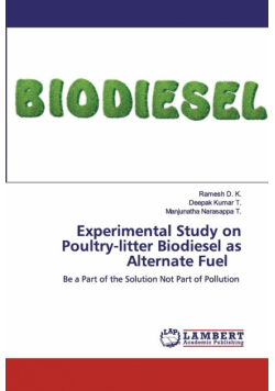 Experimental Study on Poultry-litter Biodiesel as Alternate Fuel