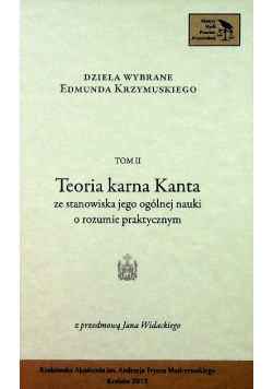 Teoria karna Kanta tom II