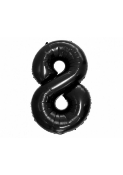 Balon foliowy B&C cyfra 8 czarna 92cm