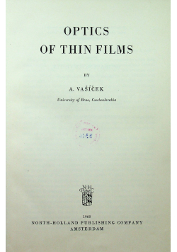 Optics of thin films