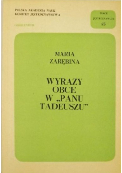Wyrazy obce w "Panu Tadeuszu"