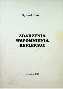 Zdarzenia wspomnienia refleksje