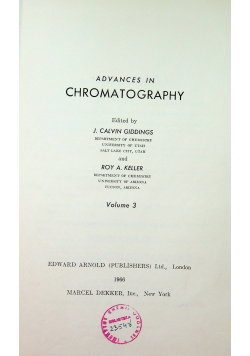 Advances in chromatography vol 3