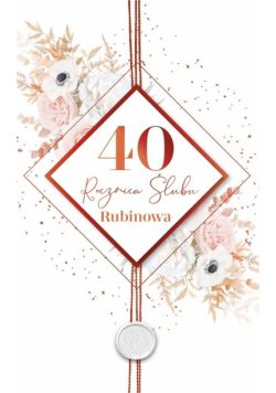 Karnet Rocznica Ślubu 40 LUX-75