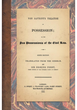 Von Savigny's Treatise on Possession