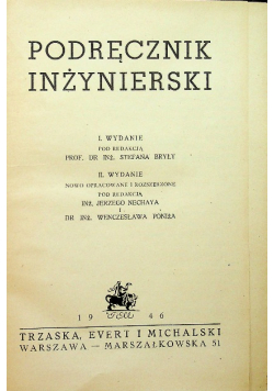 Podręcznik inżynierski 1946 r.