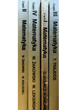 Podręczniki akademickie Matematyka 4 tomy