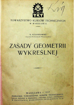Zasady geometrii  1937 r.