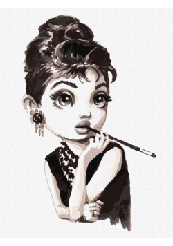 Malowanie po numerach - Delikatna Audrey 30x40