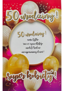 Karnet Urodziny 50 6K - 026