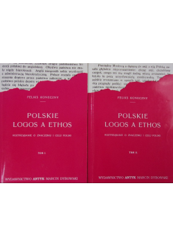 Polskie Logos A Ethos Reprint z 1921 Tom I i II