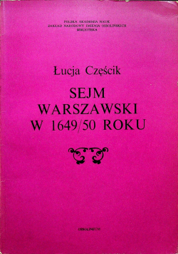 Sejm Warszawski w 1649  50 roku
