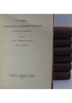 Pisma Zygmunta Krasińskiego 7 tomów 1912 r.