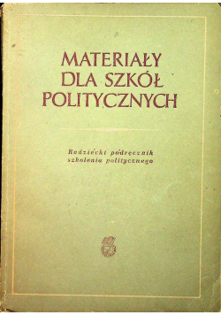 Materiały dla szkół politycznych
