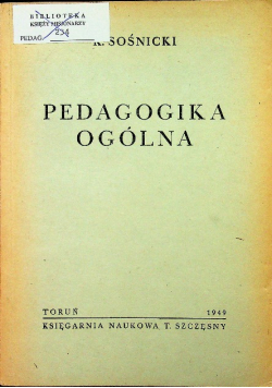 Pedagogika ogólna 1949 r.