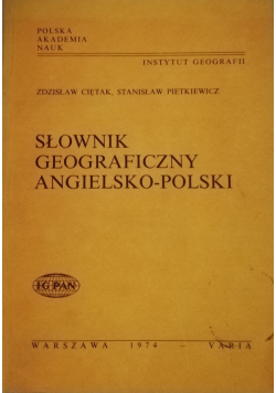 Słownik geograficzny angielsko - polski