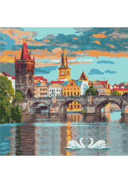 Malowanie po numerach - Wieczorna Praga 40x40