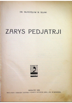 Zarys pedjatrji 1930 r