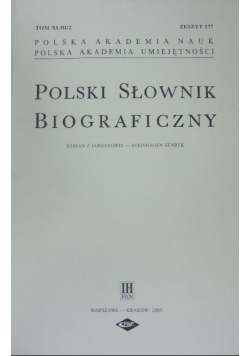 Polski słownik biograficzny zeszyt 177