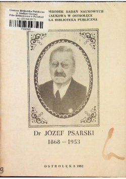 Dr Józef Psarski