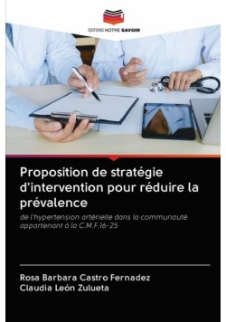 Proposition de stratégie d'intervention pour réduire la prévalence