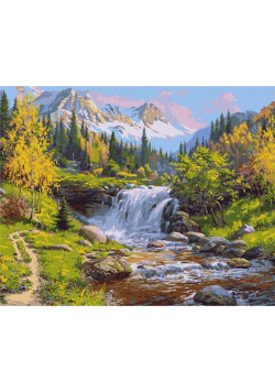 Malowanie po numerach - Górski potok 40x50