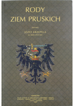 Rody Ziem Pruskich reprint z 1927r