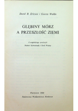 Głębiny mórz a przeszłość ziemi