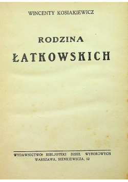 Rodzina Łatkowskich 1926 r.