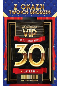 Karnet Urodziny 30 VIP - 03