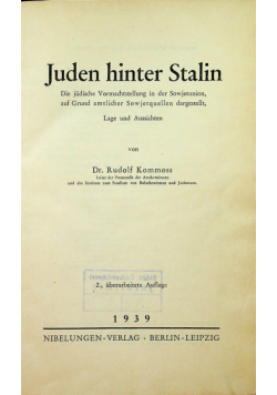 Juden hinter Stalin 1939 r.