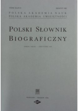 Polski Słownik Biograficzny zeszyt 182