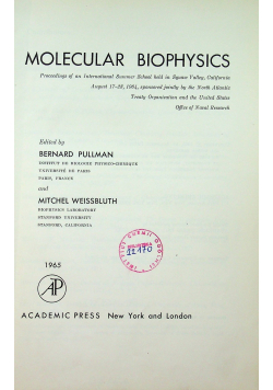 Molecular biophysics