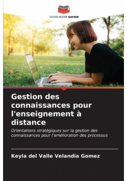 Gestion des connaissances pour l'enseignement à distance