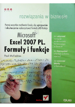 Microsoft Excel 2007 PL Formuły i funkcje Rozwiązania w biznesie