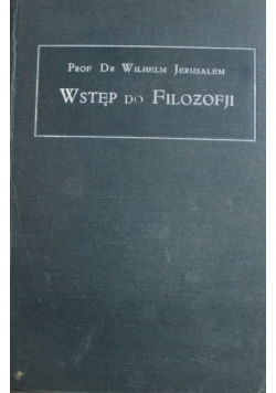 Wstęp do filozofji 1926 r.