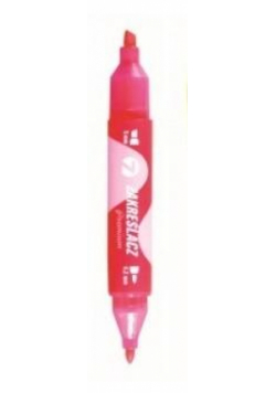 Zakreślacz premium dwie końcówki różowy (12sz)