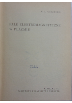 Fale elektromagnetyczne w plazmie