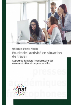 Étude de l'activité en situation de travail